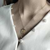 925 Silver Square Coin Choker Necklace Abstract Geometric Vintage Charms