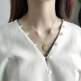 925 Silver Square Coin Choker Necklace Abstract Geometric Vintage Charms
