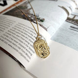 925 Silver Square Coin Choker Necklace Abstract Geometric Vintage Charms