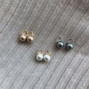 Baroque Simulated Pearls Hoop Earrings for Women