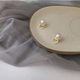 Baroque Simulated Pearls Hoop Earrings for Women