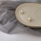 Baroque Simulated Pearls Hoop Earrings for Women