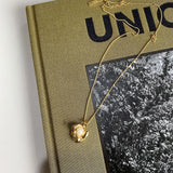 925 Silver Flower Choker Necklace Shell Pearl Pendant