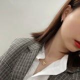 925 Silver Flower Choker Necklace Shell Pearl Pendant