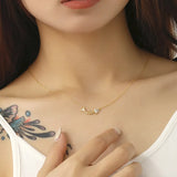 CZ Fish Bone Choker Necklace 925 Sterling Silver Skeleton Minimal Charms