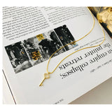 925 Silver CZ Key Pendant Necklace Choker