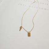 925 Silver Key Lock Layered Necklaces for Women Initial Chokers
