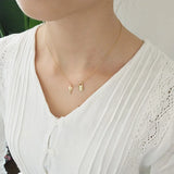 925 Silver Key Lock Layered Necklaces for Women Initial Chokers