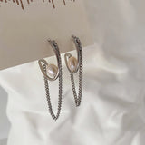 Small Freshwater Pearls Hoops Earrings French Jewelry