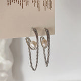 Small Freshwater Pearls Hoops Earrings French Jewelry