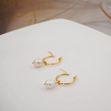 Baroque Freshwater Pearls Hoop Earrings for Women