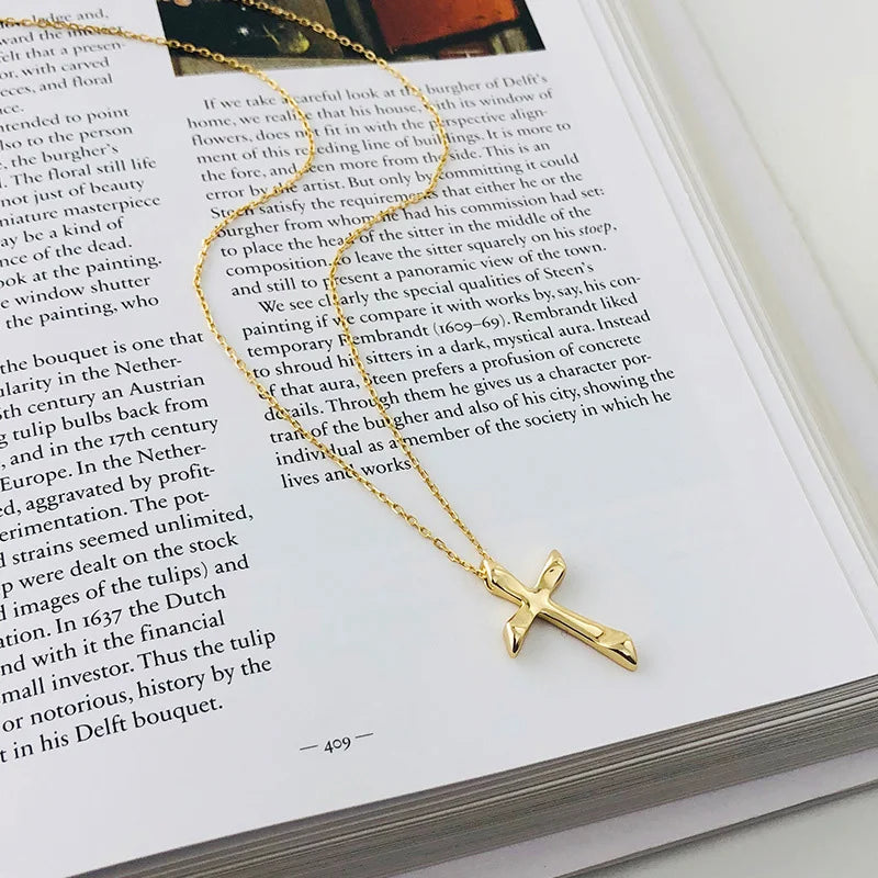 925 Sterling Sliver Small Cross Necklaces for Women