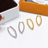 Geometric Hoops Earrings With Charms INS Stylish Femme Ear Jewelry