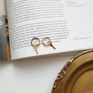 Punk Style Drop Key Hoop Earrings 925 Sterling Sliver Delicate Charms Jewelry