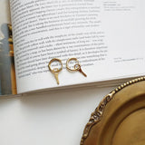 Punk Style Drop Key Hoop Earrings 925 Sterling Sliver Delicate Charms Jewelry