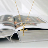 925 Sliver Punk Nail Cross Pendant Necklace for Women