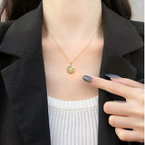 925 Silver CZ Star Pendant Necklace Small Disc Coin Layered Choker Charms