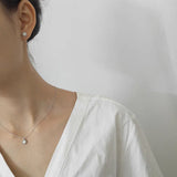 Opal Stone Pendant Necklace Sterling Silver Layered Choker