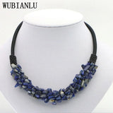 Natural Spar Coral Tourmaline Lapis Lazuli Agates Aventurine Chokers Necklaces
