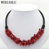 Natural Spar Coral Tourmaline Lapis Lazuli Agates Aventurine Chokers Necklaces