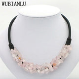 Natural Spar Coral Tourmaline Lapis Lazuli Agates Aventurine Chokers Necklaces