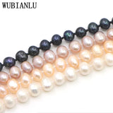Freshwater Pearl Necklace Chain Floral Buttons Jewelery Women Girl Banquet