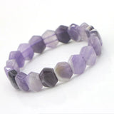 Natural Powder Crystal Purple Crystal Girls Bracelet Womens Costume Jewelry