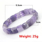 Natural Powder Crystal Purple Crystal Girls Bracelet Womens Costume Jewelry