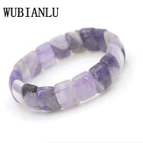 Natural Powder Crystal Purple Crystal Girls Bracelet Womens Costume Jewelry