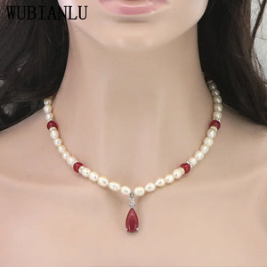 Natural Baroque Pearl Jades Pendant Choker Necklace