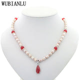 Natural Baroque Pearl Jades Pendant Choker Necklace
