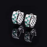 925 Silver 6*15MM Ruby Sapphire Earrings Anniversary Gift