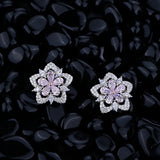 High Carbon Diamond Stud Earrings 925 Silver Fine Jewelry