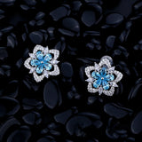 High Carbon Diamond Stud Earrings 925 Silver Fine Jewelry