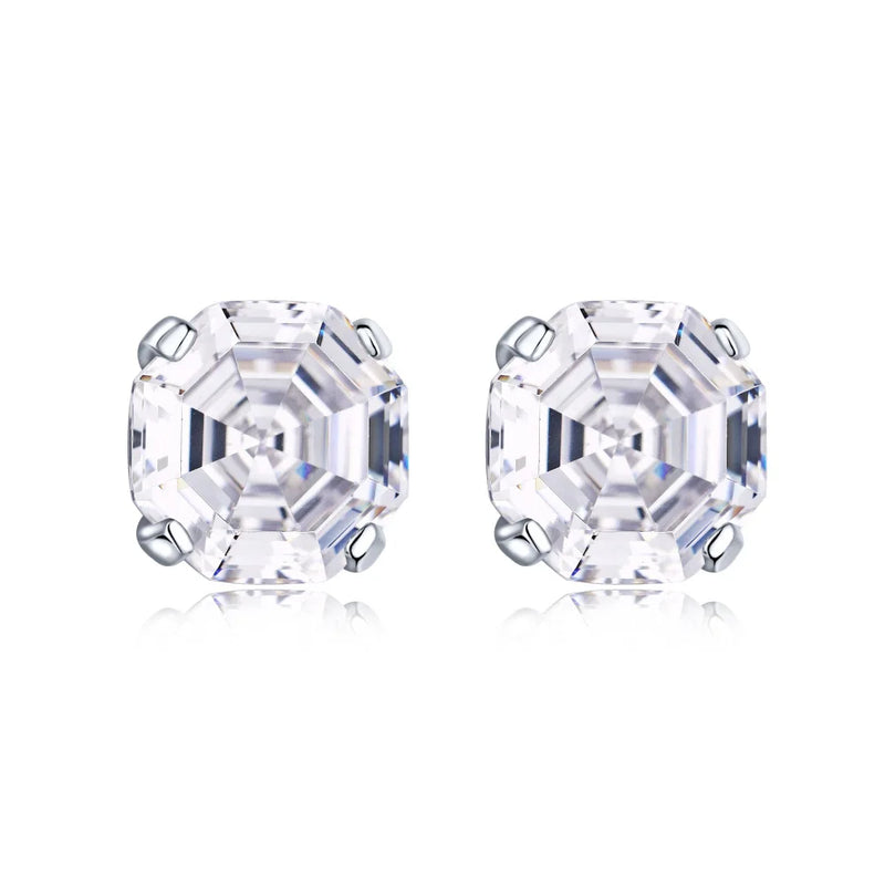 925 Silver Created Moissanite Wedding Drop Earrings for Women