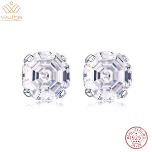 925 Silver Created Moissanite Wedding Drop Earrings for Women