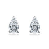 925 Silver Created Moissanite Wedding Drop Earrings for Women