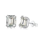 925 Silver Created Moissanite Wedding Drop Earrings for Women