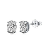 925 Silver Created Moissanite Wedding Drop Earrings for Women