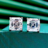 7MM Sapphire Faceted Gemstone Earrings 925 Sterling Silver Jewelry