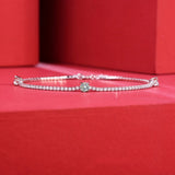 925 Silver Real Moissanite Diamond Bracelet for Women