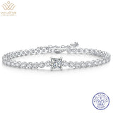 925 Silver Real Moissanite Diamond Bracelet for Women