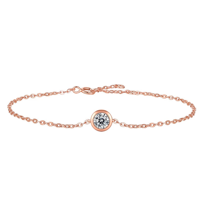 925 Silver Real Moissanite Diamond Bracelet for Women