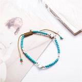 Green Beads Anklet Bohemian Foot Jewelry