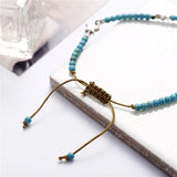 Green Beads Anklet Bohemian Foot Jewelry