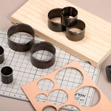 7Pcs Leather Cutting Die Circle Stencil Cutter Punch Set Craft Tools