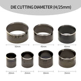 7Pcs Leather Cutting Die Circle Stencil Cutter Punch Set Craft Tools