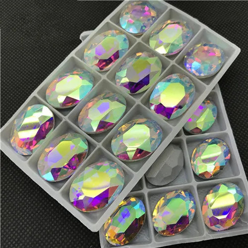 Glass Crystal Jewelry Beads 4x6mm~20x30mm for Bracelet Necklace Brooch
