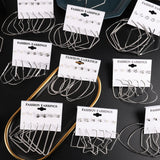 Metal Hoop Earring Set Triangle Star Studs Brinco Female Bijouterie