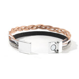 Women Multi-Layer Leather Wrap Bracelet Wristband Braided Rope Cuff Bangle